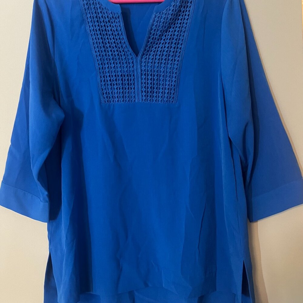 The Limited Vintage Women's Blue Top/Blouse Long Sleeves Size l